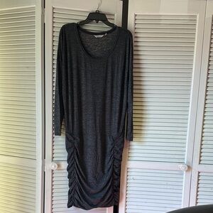 Athleta Cinch Dress L charcoal